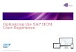 How to Quickly Optimize your SAP HCM User Experience