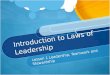 Intr o laws of leadership