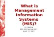 What is Management Information Systems?