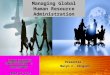 Managing Global Human Resource Management