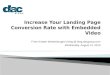 Increase your landing page conversion rate with embedded video