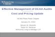 Recent Trends in Government Contract Cost Recovery and DCAA Audit Issues