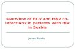 jovan ranin - overview of HCV and HBV co-infections in patients with HIV in Serbia