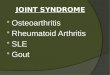 Case study joint syndome osteoarthritis mj