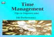 Time Management - How to Improve your Job Performance