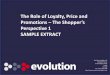 The Role of Loyalty, Price & Promotion 2012 sample extract