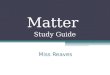 Matter study-guide