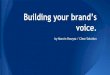 Building your brand's voice - Seminar for Outset Plymouth