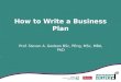 How to write a business plan 10 sep12