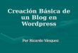 Creación Básica de un Blog en Wordpress