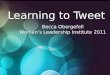 Learning to Tweet: Women's Leadership Institute