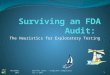 Surviving an fda audit   griffin jones - nov 2011 - bspe