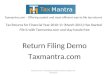 Demo for Tax Returns on Taxmantra.com