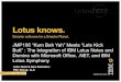 JMP106 “Kum Bah Yah” Meets “Lets Kick Butt” : The Integration of IBM Lotus Notes and Domino with Microsoft Office, .NET, and IBM Lotus Symphony