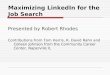 Maximizing LinkedIn for the Job Search