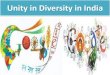 Unity in diversity in india