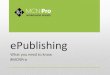 MCN Pro - ePublishing: What you need to know