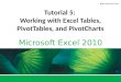 Tutorial 5: Excel Tables, PivotTables, and Pivot Charts