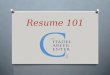 Career Center Resume 101 Workshop
