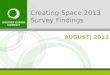 Creating Space X | 2013 Survey Findings