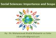 Social sciences scope and importance