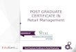 Post Graduate Certificate in Retail Management