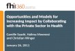 Opportunities and Models for Increasing Impact by Collaborating with the Private Sector in Health