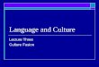 Language and culture. culture fusion. revised