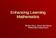 Week 16 enhancing learning mathematics