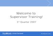 Supervisor Training On Learning Transfer