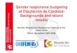 Gender responsive budget at Diputación de Córdoba