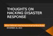 Hacking disaster response