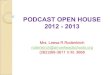 Podcast open house 2012 2013