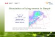 Simulation of icing events over Gaspé region