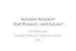 Jan Walmsley: Inclusive research in intellectual disability