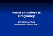 Renal disorders in pregnancy