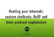 Rooting Your Internals: Inter-Protocol Exploitation, custom shellcode and BeEF