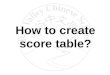 How to create score table?
