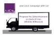 Proposal For Advertisement On Back Lit Van (Mobile Billboard)