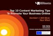 Top 10 Content Marketing Tips To Promote Your Business Online