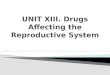 UNIT XIII Drugs Affecting the Reproductive System