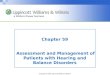 Patients With Hearing and Balance Disorders