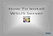 How to Install WSUS Server