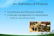 An overview of finance ppt @ bec doms
