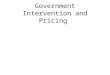 1 Government Intervention and Pricing