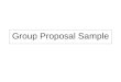 Sample Group Proposal