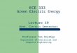 Green Electric Energy Lecture 19