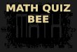 Math quiz bee