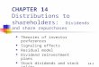 CHAPTER 14 Distributions to Shareholders: Dividends And