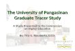 The University of Pangasinan Graduate Tracer Study